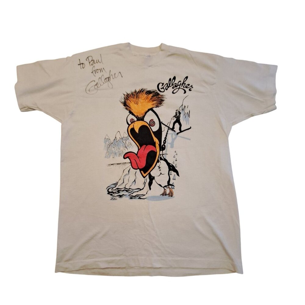 Vintage Size X-Large Signed  "To Paul" Gallagher T Shirt